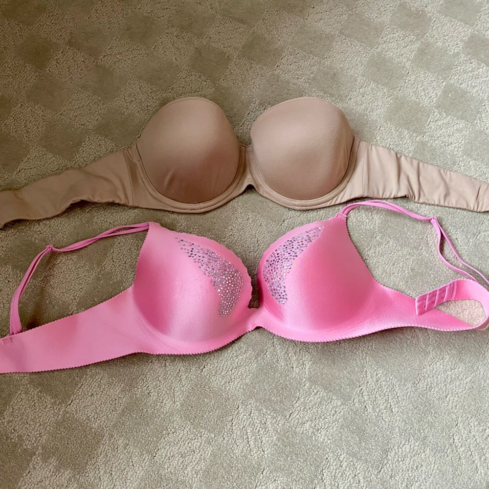 Assorted Pink and Tan Bras Intimates Collection